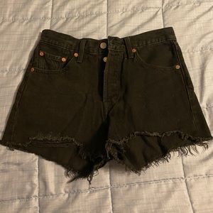 Levi black high waisted shorts
